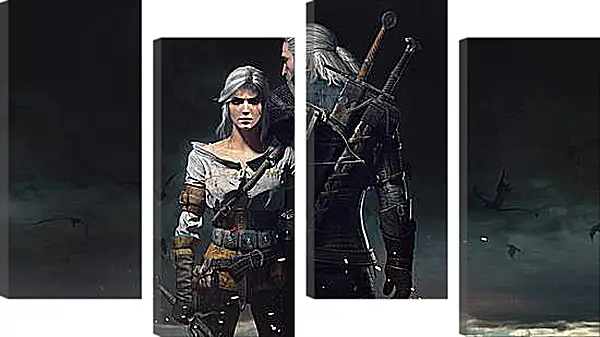 Модульная картина - The Witcher 3: Wild Hunt (Ведьмак), Геральт и Цирилла (Ziarael) Модульная картина - The Witcher 3: Wild Hunt (Ведьмак), Геральт и Цирилла (Ziarael)