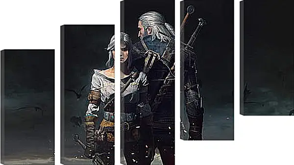 Модульная картина - The Witcher 3: Wild Hunt (Ведьмак), Геральт и Цирилла (Ziarael) Модульная картина - The Witcher 3: Wild Hunt (Ведьмак), Геральт и Цирилла (Ziarael)