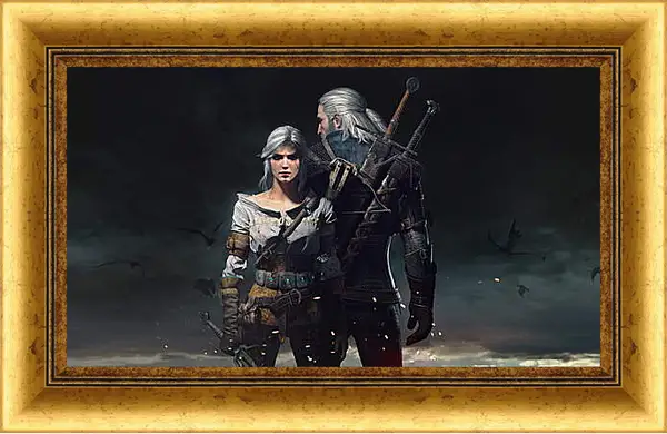 Картина в раме - The Witcher 3: Wild Hunt (Ведьмак), Геральт и Цирилла (Ziarael) Картина в раме - The Witcher 3: Wild Hunt (Ведьмак), Геральт и Цирилла (Ziarael)