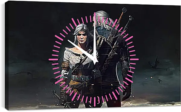 Часы картина - The Witcher 3: Wild Hunt (Ведьмак), Геральт и Цирилла (Ziarael) Часы картина - The Witcher 3: Wild Hunt (Ведьмак), Геральт и Цирилла (Ziarael)