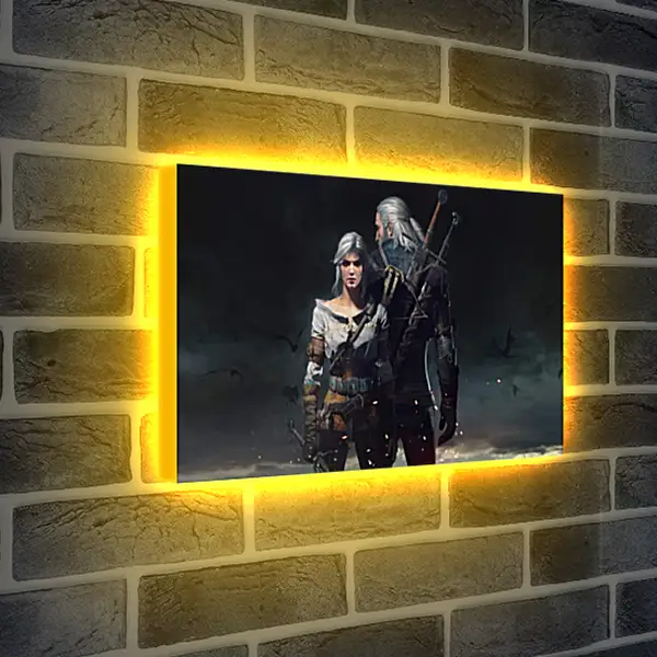 Лайтбокс световая панель - The Witcher 3: Wild Hunt (Ведьмак), Геральт и Цирилла (Ziarael) Лайтбокс световая панель - The Witcher 3: Wild Hunt (Ведьмак), Геральт и Цирилла (Ziarael)
