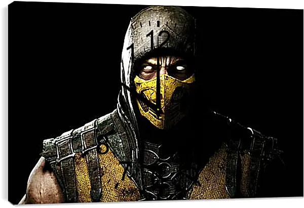 Часы картина - Mortal Kombat X, Scorpio Часы картина - Mortal Kombat X, Scorpio