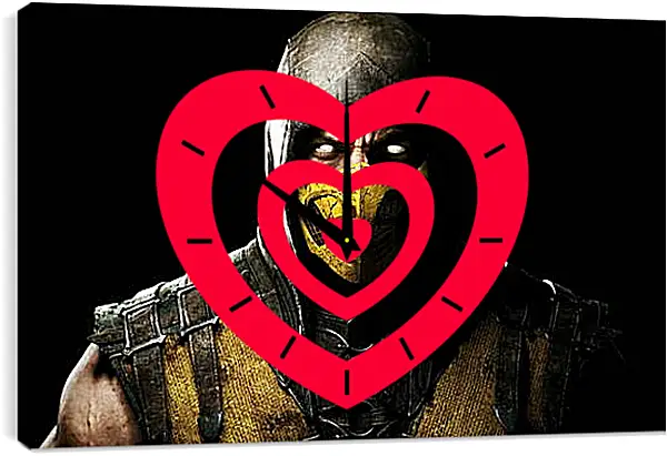 Часы картина - Mortal Kombat X, Scorpio Часы картина - Mortal Kombat X, Scorpio