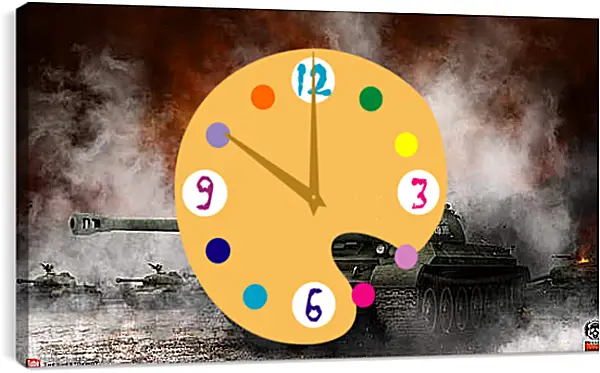 Часы картина - World Of Tanks Часы картина - World Of Tanks