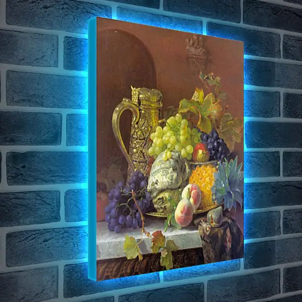 Лайтбокс световая панель - Fruits on a tray with a silver flagon on a marble ledge. Стэннард Элоиза Гарриет Лайтбокс световая панель - Fruits on a tray with a silver flagon on a marble ledge. Стэннард Элоиза Гарриет