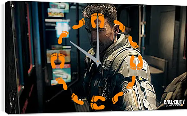 Часы картина - Call Of Duty: Black Ops III Часы картина - Call Of Duty: Black Ops III