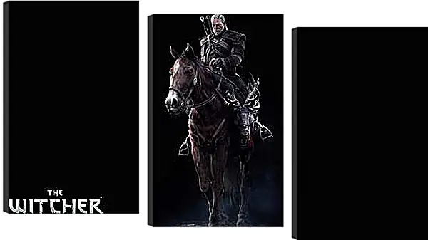 Модульная картина - The Witcher 3: Wild Hunt (Ведьмак), Геральт верхом на Плотве Модульная картина - The Witcher 3: Wild Hunt (Ведьмак), Геральт верхом на Плотве