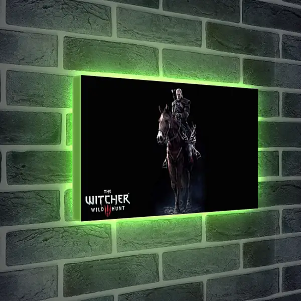 Лайтбокс световая панель - The Witcher 3: Wild Hunt (Ведьмак), Геральт верхом на Плотве Лайтбокс световая панель - The Witcher 3: Wild Hunt (Ведьмак), Геральт верхом на Плотве