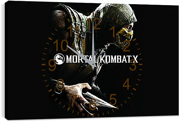 Часы картина - Mortal Kombat X, Scorpio Часы картина - Mortal Kombat X, Scorpio