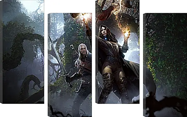Модульная картина - The Witcher 3 (Ведьмак), Геральт и Йеннифер Модульная картина - The Witcher 3 (Ведьмак), Геральт и Йеннифер