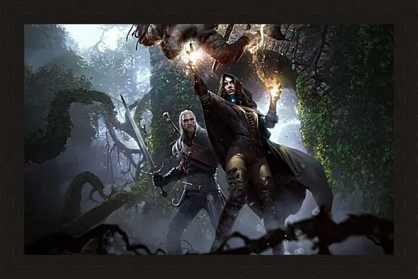 Картина в раме - The Witcher 3 (Ведьмак), Геральт и Йеннифер Картина в раме - The Witcher 3 (Ведьмак), Геральт и Йеннифер