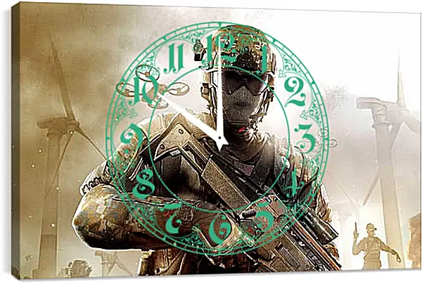 Часы картина - Call Of Duty: Black Ops II Часы картина - Call Of Duty: Black Ops II