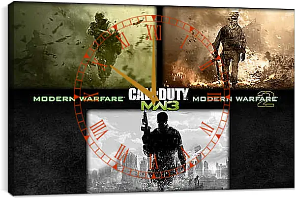 Часы картина - Call Of Duty Часы картина - Call Of Duty