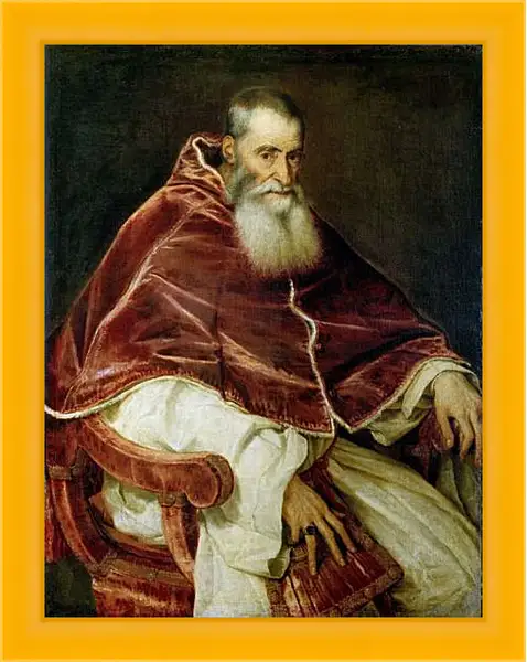 Картина в раме - Портрет Павла III. Тициан Вечеллио
Картина в раме - Портрет Павла III. Тициан Вечеллио