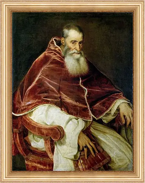 Картина в раме - Портрет Павла III. Тициан Вечеллио
Картина в раме - Портрет Павла III. Тициан Вечеллио