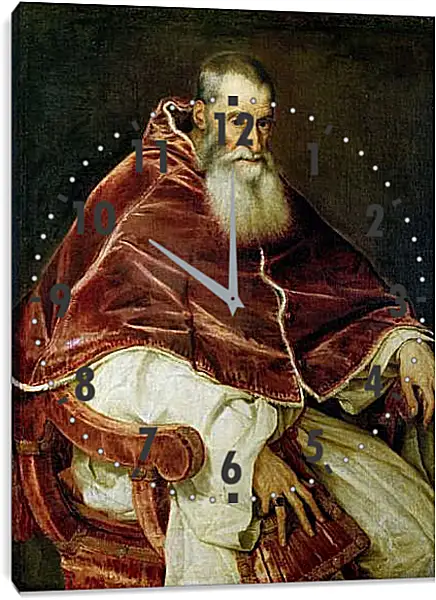 Часы картина - Портрет Павла III. Тициан Вечеллио
Часы картина - Портрет Павла III. Тициан Вечеллио