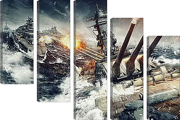 Модульная картина - World Of Warships Модульная картина - World Of Warships