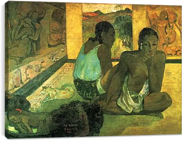 Постер на подрамнике - Le reve. Поль Гоген Постер на подрамнике - Le reve. Поль Гоген