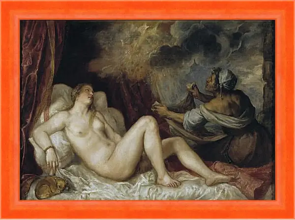 Картина в раме - Даная. Тициан Вечеллио Картина в раме - Даная. Тициан Вечеллио