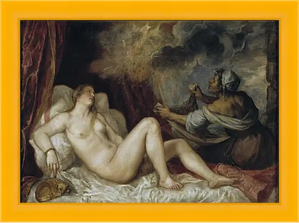 Картина в раме - Даная. Тициан Вечеллио Картина в раме - Даная. Тициан Вечеллио