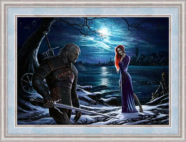 Картина в раме - The Witcher (Ведьмак), Геральт и Трисс Картина в раме - The Witcher (Ведьмак), Геральт и Трисс