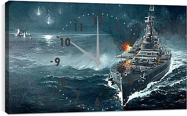 Часы картина - World Of Warships Часы картина - World Of Warships