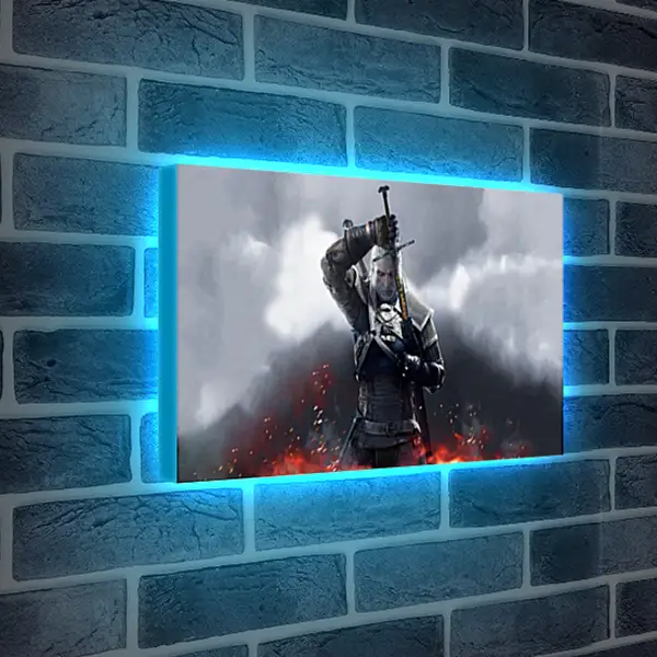 Лайтбокс световая панель - The Witcher 3 (Ведьмак), Геральт из Ривии Лайтбокс световая панель - The Witcher 3 (Ведьмак), Геральт из Ривии