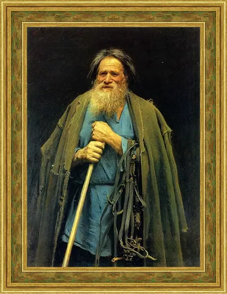 Картина в раме - Крестьянин с уздечкой. Мина Моисеев. Иван Николаевич Крамской Картина в раме - Крестьянин с уздечкой. Мина Моисеев. Иван Николаевич Крамской