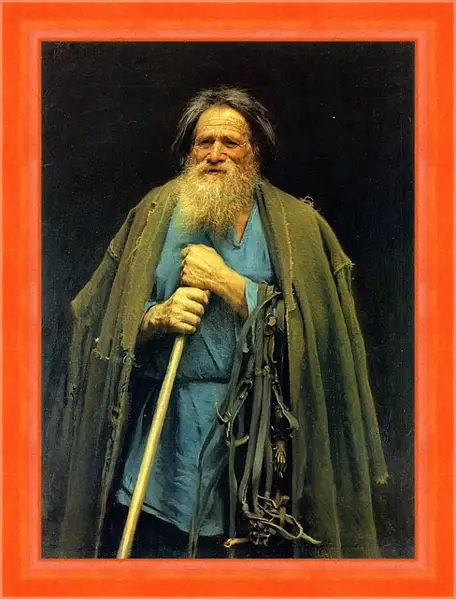 Картина в раме - Крестьянин с уздечкой. Мина Моисеев. Иван Николаевич Крамской Картина в раме - Крестьянин с уздечкой. Мина Моисеев. Иван Николаевич Крамской