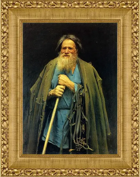 Картина в раме - Крестьянин с уздечкой. Мина Моисеев. Иван Николаевич Крамской Картина в раме - Крестьянин с уздечкой. Мина Моисеев. Иван Николаевич Крамской