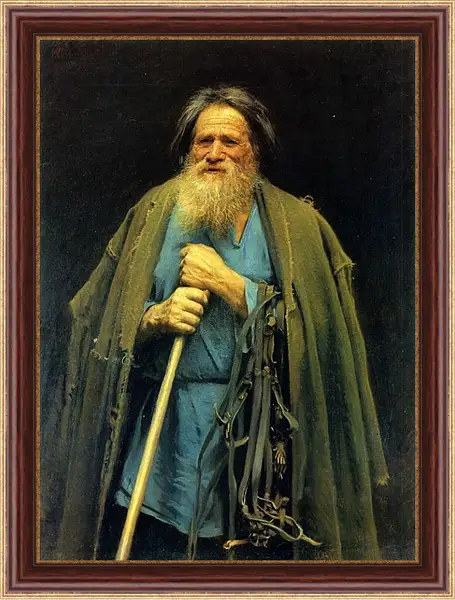Картина в раме - Крестьянин с уздечкой. Мина Моисеев. Иван Николаевич Крамской Картина в раме - Крестьянин с уздечкой. Мина Моисеев. Иван Николаевич Крамской