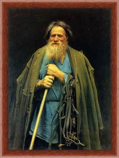 Картина в раме - Крестьянин с уздечкой. Мина Моисеев. Иван Николаевич Крамской Картина в раме - Крестьянин с уздечкой. Мина Моисеев. Иван Николаевич Крамской
