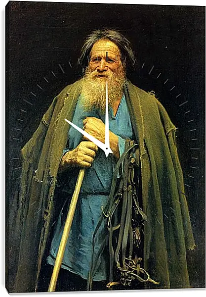 Часы картина - Крестьянин с уздечкой. Мина Моисеев. Иван Николаевич Крамской Часы картина - Крестьянин с уздечкой. Мина Моисеев. Иван Николаевич Крамской