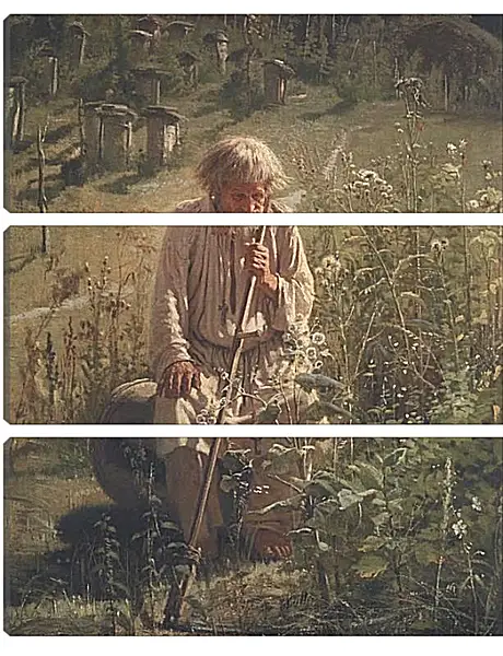 Модульная картина - Пасечник. Иван Николаевич Крамской Модульная картина - Пасечник. Иван Николаевич Крамской