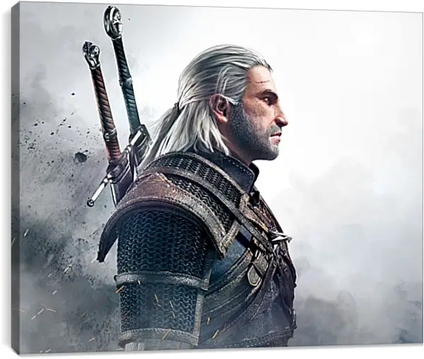 Постер на подрамнике - The Witcher 3 (Ведьмак), Геральт перед боем Постер на подрамнике - The Witcher 3 (Ведьмак), Геральт перед боем