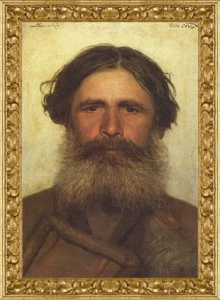 Картина в раме - Портрет крестьянина. Иван Николаевич Крамской Картина в раме - Портрет крестьянина. Иван Николаевич Крамской