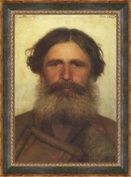 Картина в раме - Портрет крестьянина. Иван Николаевич Крамской Картина в раме - Портрет крестьянина. Иван Николаевич Крамской