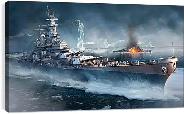 Постер на подрамнике - World Of Warships Постер на подрамнике - World Of Warships
