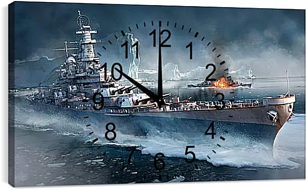 Часы картина - World Of Warships Часы картина - World Of Warships