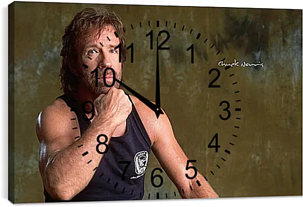 Часы картина - Чак Норрис. Chuck Norris Часы картина - Чак Норрис. Chuck Norris