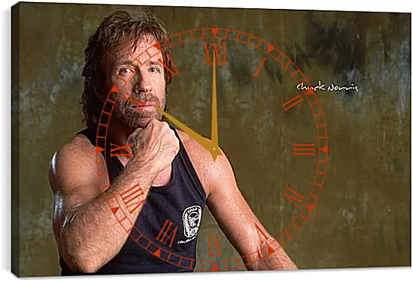 Часы картина - Чак Норрис. Chuck Norris Часы картина - Чак Норрис. Chuck Norris