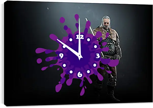 Часы картина - The Witcher 3: Wild Hunt (Ведьмак), Весемир Часы картина - The Witcher 3: Wild Hunt (Ведьмак), Весемир