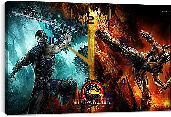 Часы картина - Mortal Kombat Часы картина - Mortal Kombat