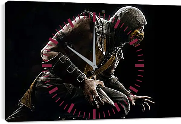 Часы картина - Mortal Kombat X, Scorpio Часы картина - Mortal Kombat X, Scorpio