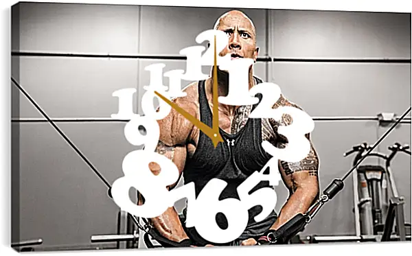Часы картина - Dwayne Douglas Johnson. Дуэйн Джонсон (Скала) Часы картина - Dwayne Douglas Johnson. Дуэйн Джонсон (Скала)