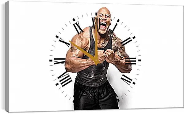 Часы картина - Dwayne Douglas Johnson. Дуэйн Джонсон (Скала) Часы картина - Dwayne Douglas Johnson. Дуэйн Джонсон (Скала)