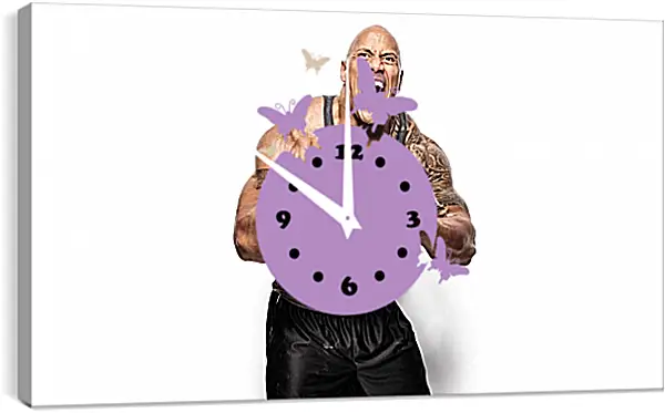 Часы картина - Dwayne Douglas Johnson. Дуэйн Джонсон (Скала) Часы картина - Dwayne Douglas Johnson. Дуэйн Джонсон (Скала)