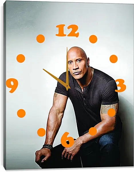 Часы картина - Dwayne Douglas Johnson. Дуэйн Джонсон (Скала) Часы картина - Dwayne Douglas Johnson. Дуэйн Джонсон (Скала)