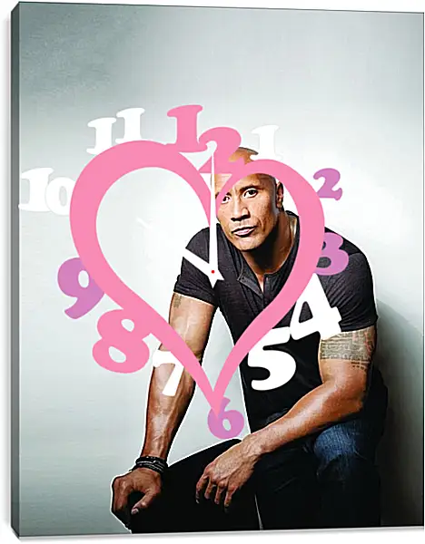 Часы картина - Dwayne Douglas Johnson. Дуэйн Джонсон (Скала) Часы картина - Dwayne Douglas Johnson. Дуэйн Джонсон (Скала)