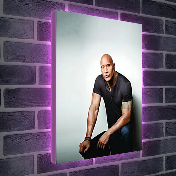 Лайтбокс световая панель - Dwayne Douglas Johnson. Дуэйн Джонсон (Скала) Лайтбокс световая панель - Dwayne Douglas Johnson. Дуэйн Джонсон (Скала)